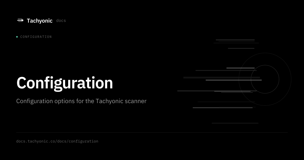 Configuration - Tachyonic Docs